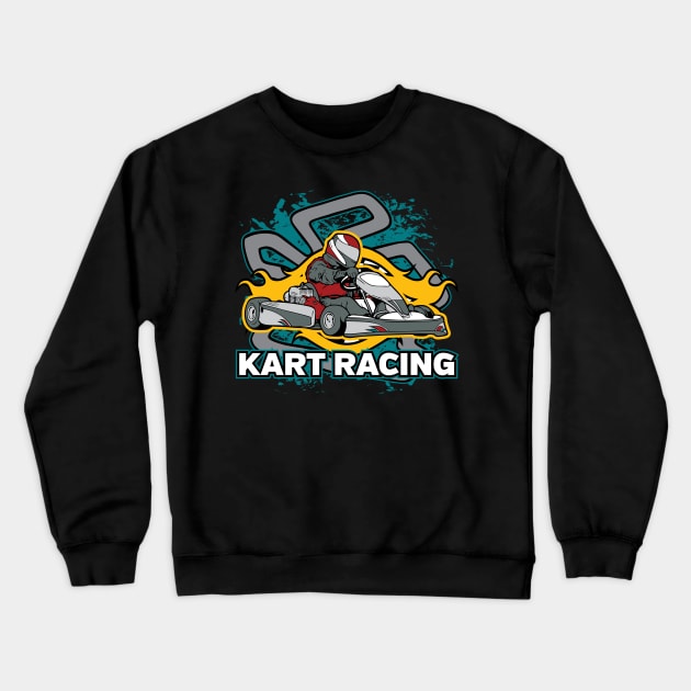 Go Kart Racing Crewneck Sweatshirt by RadStar